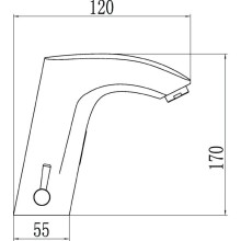 Смеситель для раковины бесконтактный Savol S-GY8802