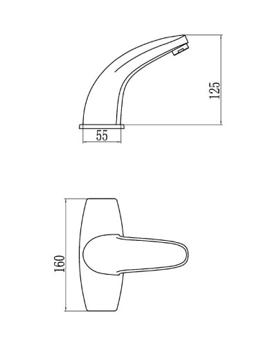Кран для холодной воды бесконтактный Savol S-GY8808