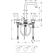 Смеситель для раковины с донным клапаном Axor Citterio 39135000