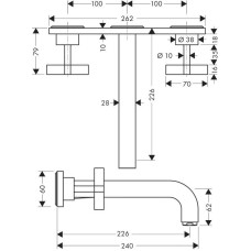 Смеситель для раковины с донным клапаном Axor Citterio 39144000