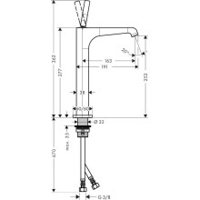Смеситель для раковины с выпуском Axor Citterio E 36104000