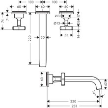 Смеситель для раковины с выпуском Axor Citterio E 36107000