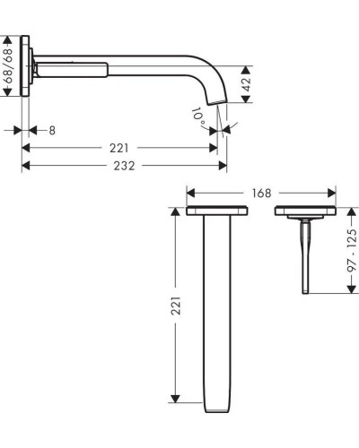 Смеситель для раковины с выпуском Axor Citterio E 36106000