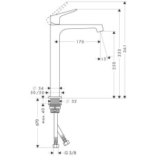Смеситель для раковины с выпуском Axor Citterio M 34127000