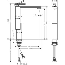 Смеситель для раковины с донным клапаном Axor Edge 46031000