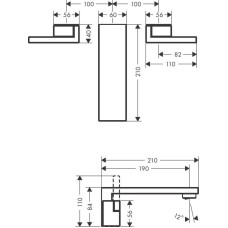 Смеситель для раковины с донным клапаном Axor Edge 46060000