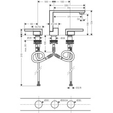 Смеситель для раковины с донным клапаном Axor Edge 46051000