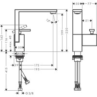 Смеситель для раковины с донным клапаном Axor Edge 46021000