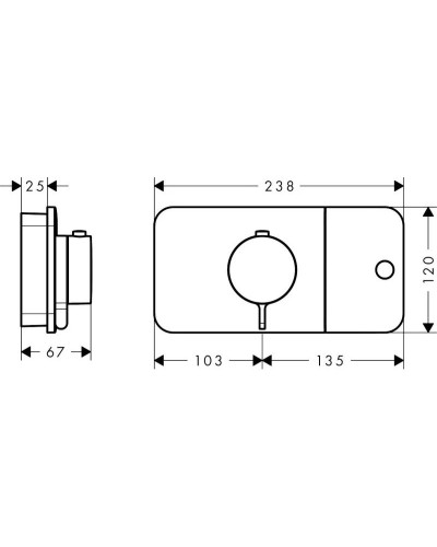 Термостат для душа Axor One 45711000