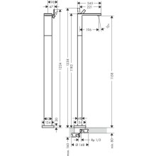 Смеситель напольный для раковины с донным клапаном Axor MyEdition 47040000