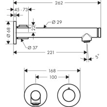 Смеситель для раковины с выпуском Axor Uno 45113000