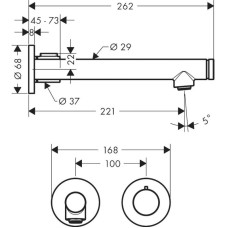 Смеситель для раковины с выпуском Axor Uno 45113000