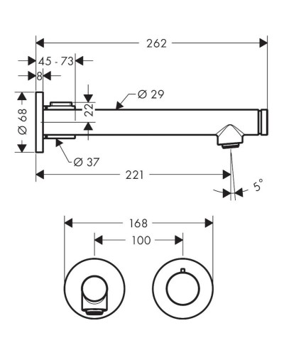 Смеситель для раковины с выпуском Axor Uno 45113000
