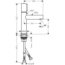 Смеситель для раковины с выпуском Axor Uno 45012000