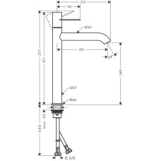Смеситель для раковины с выпуском Axor Uno 38034000