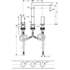 Смеситель для раковины с донным клапаном Axor Uno 45133000