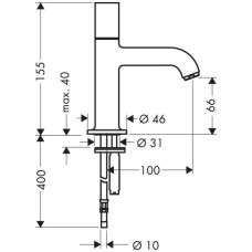 Кран для холодной воды Axor Uno 38130000