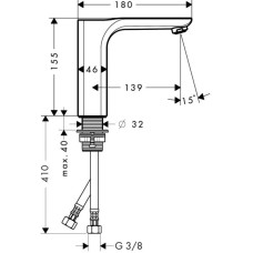 Смеситель для раковины с выпуском Axor Urquiola 11021000