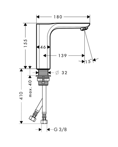 Смеситель для раковины с выпуском Axor Urquiola 11021000