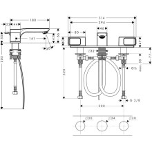 Смеситель для раковины с донным клапаном Axor Urquiola 11040000
