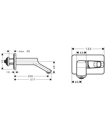 Смеситель для раковины с выпуском Axor Urquiola 11026000