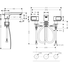 Смеситель для раковины с донным клапаном Axor Urquiola 11041000