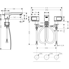 Смеситель для раковины с донным клапаном Axor Urquiola 11041000