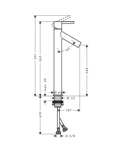 Смеситель для раковины с выпуском Axor Starck 10103000
