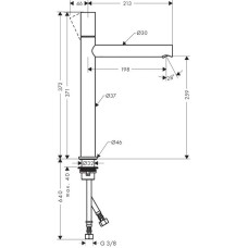 Смеситель для раковины с выпуском Axor Uno 45004000