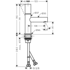 Смеситель для раковины с выпуском Axor Uno 45005000