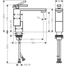 Смеситель для раковины с донным клапаном Axor Edge 46011000