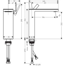 Смеситель для раковины с донным клапаном Axor MyEdition 47020600