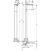 Смеситель напольный для раковины с донным клапаном Axor MyEdition 47040600