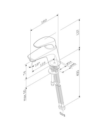 Смеситель для раковины AM.PM Chic F8202164