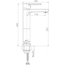 Смеситель для раковины с донным клапаном Cersanit Brasko Black A63111