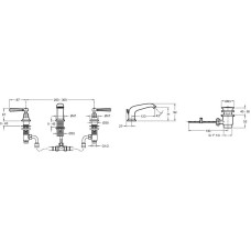 Смеситель для раковины с донным клапаном Jacob Delafon Cleo 1889 E24305-BGG