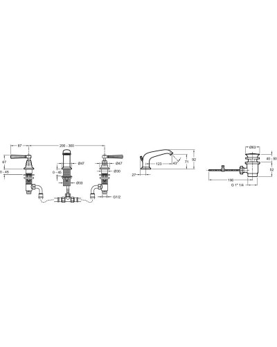 Смеситель для раковины с донным клапаном Jacob Delafon Cleo 1889 E24305-BGG