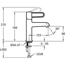 Смеситель для раковины без донного клапана Jacob Delafon Odeon Rive Gauche E21029-BL-CP