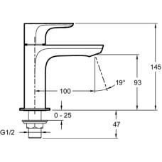 Кран для холодной воды Jacob Delafon Aleo E72288-CP