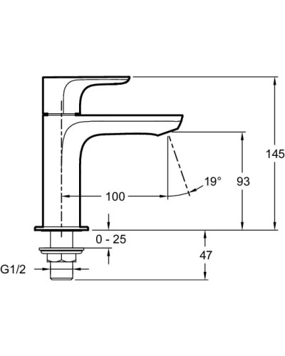 Кран для холодной воды Jacob Delafon Aleo E72288-CP