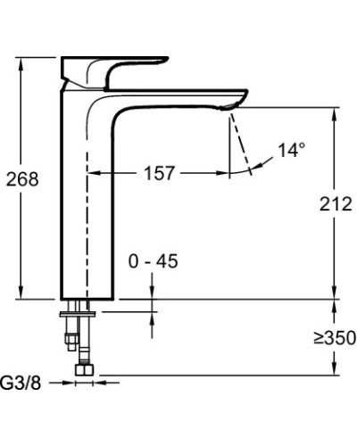 Смеситель для раковины Jacob Delafon Aleo E72299-CP