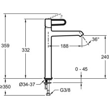 Смеситель для раковины без донного клапана Jacob Delafon Odeon Rive Gauche E21031-GLD-00