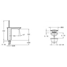 Смеситель для раковины Jacob Delafon Stance E14761-CP Хром