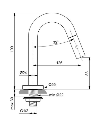 Кран для холодной воды Ideal Standard IdealStream F2842XG