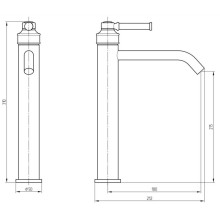 Смеситель для раковины с донным клапаном Migliore Ermitage Mini 31420