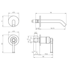 Смеситель для раковины с донным клапаном Migliore Ermitage Mini 31425
