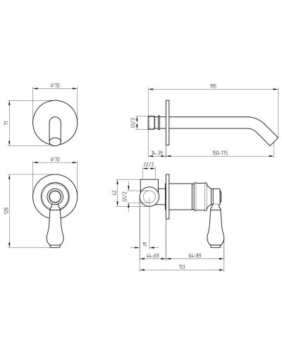Смеситель для раковины Migliore Ermitage Mini 32179
