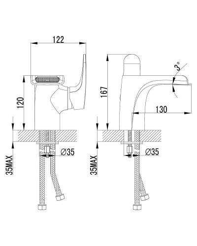 Смеситель для раковины Lemark Shift LM4346C Хром