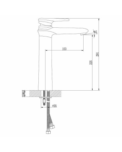Смеситель для раковины Lemark Status LM4409C Хром