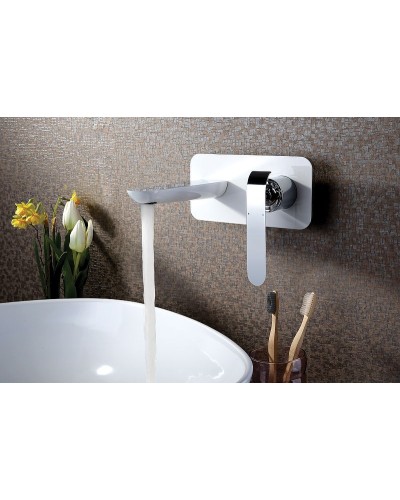 Смеситель для раковины Lemark Melange LM4926CW Хром Белый